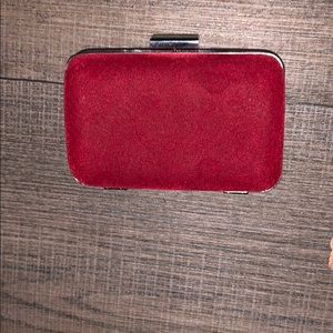 Red velvet clutch